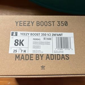Authentic Yeezy boost 350 C2 infant shoes